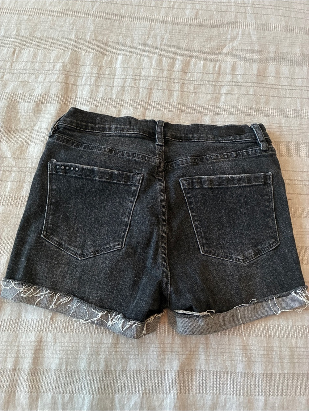 Blank NYC Black Distressed Denim Jean Shorts - Picture 7 of 7